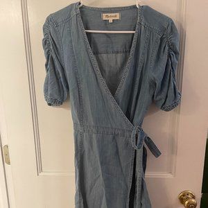 Madewell Size M Jean Wrap Dress